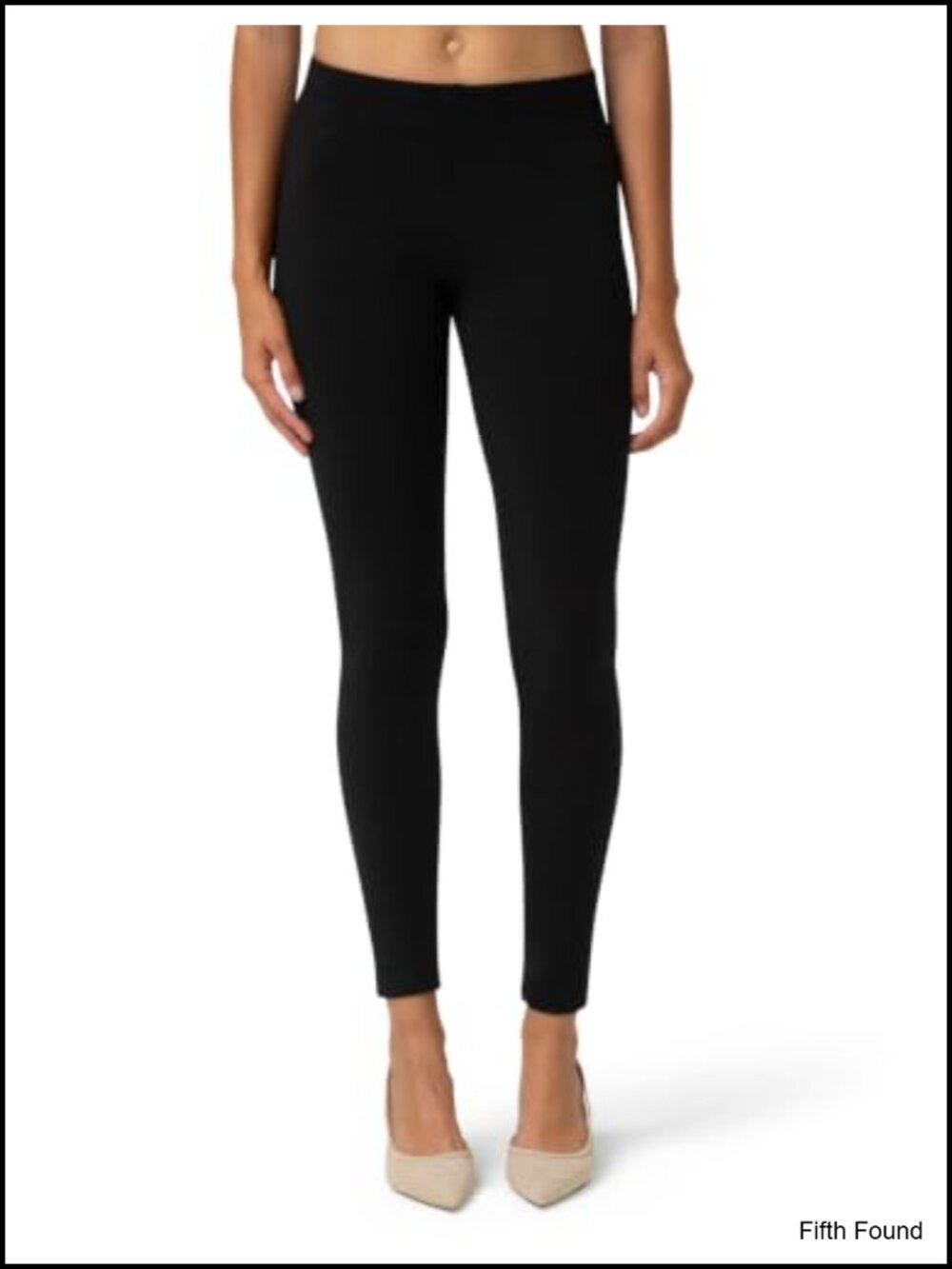 Cotton Leggings High Rise Slim Fit Tapered Leg Pull On